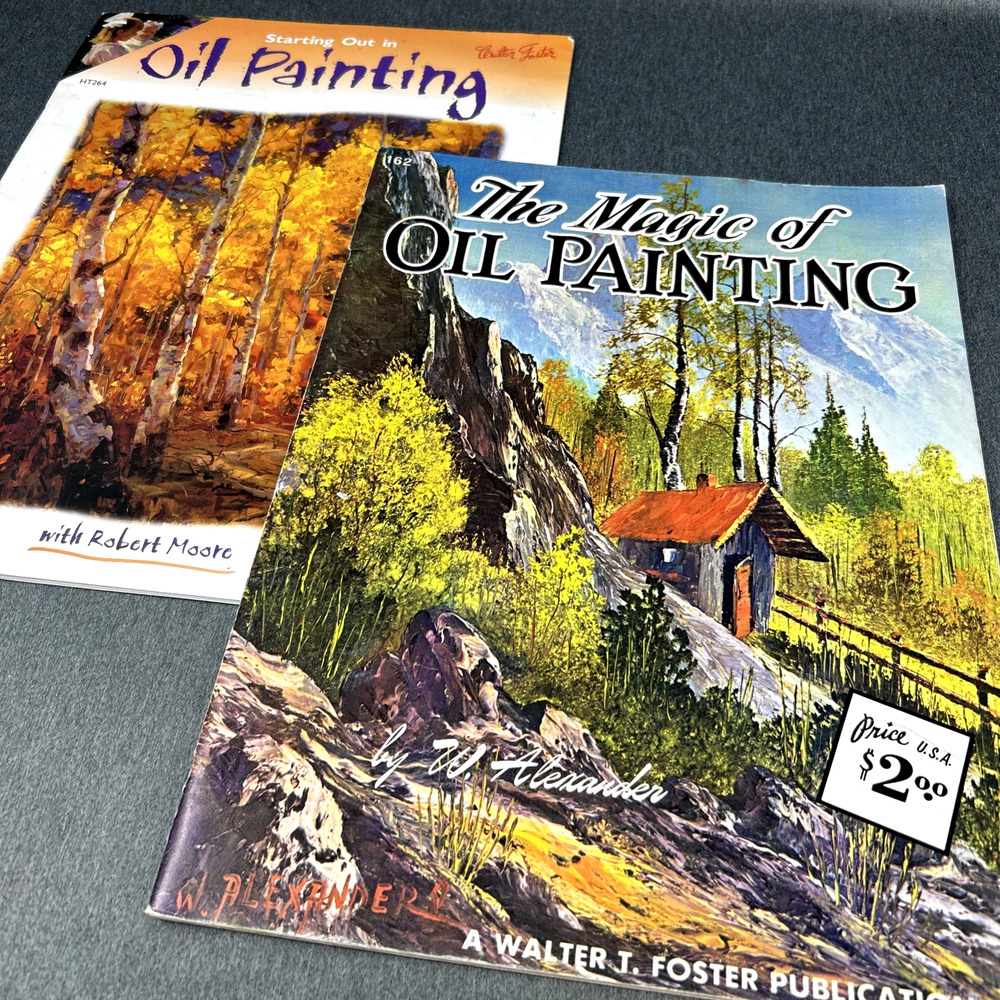 VTG Lot Walter Foster Art Books Magic Oil Painting W. Alexander Robert Moore